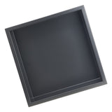 Recessed stainless steel shower niche, black, 33 x 33 cm single shelf