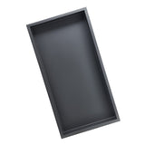 Recessed stainless steel shower niche, black, 33 x 63.5 cm single shelf