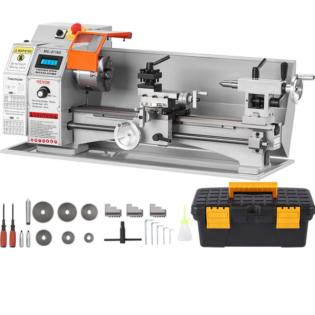 Mini benchtop metal lathe with 180 x 400 mm working capacity