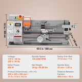 Tailstock and tool post detail on the mini metal lathe