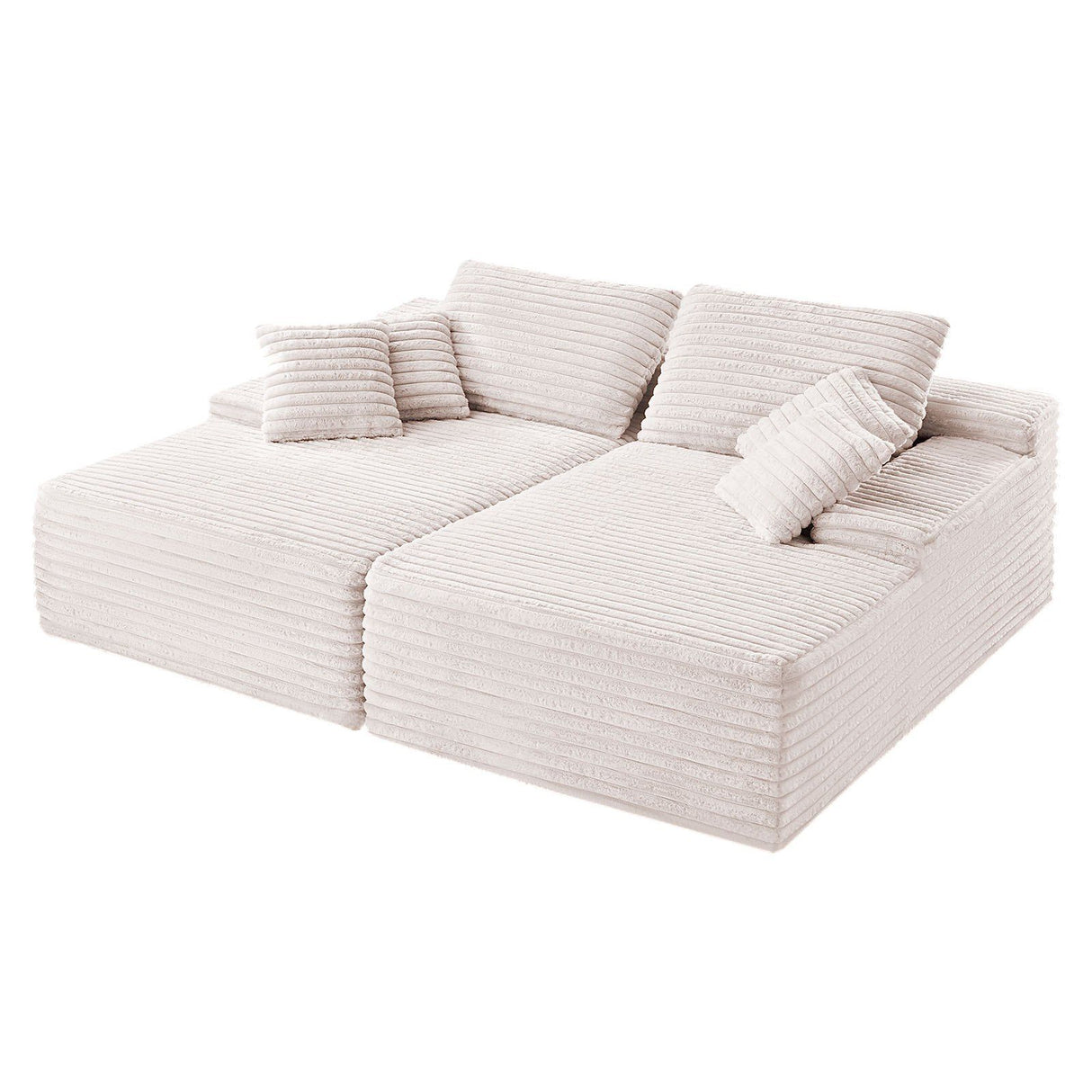 Llanca 2 Seater Chaise Sofa, Beige
