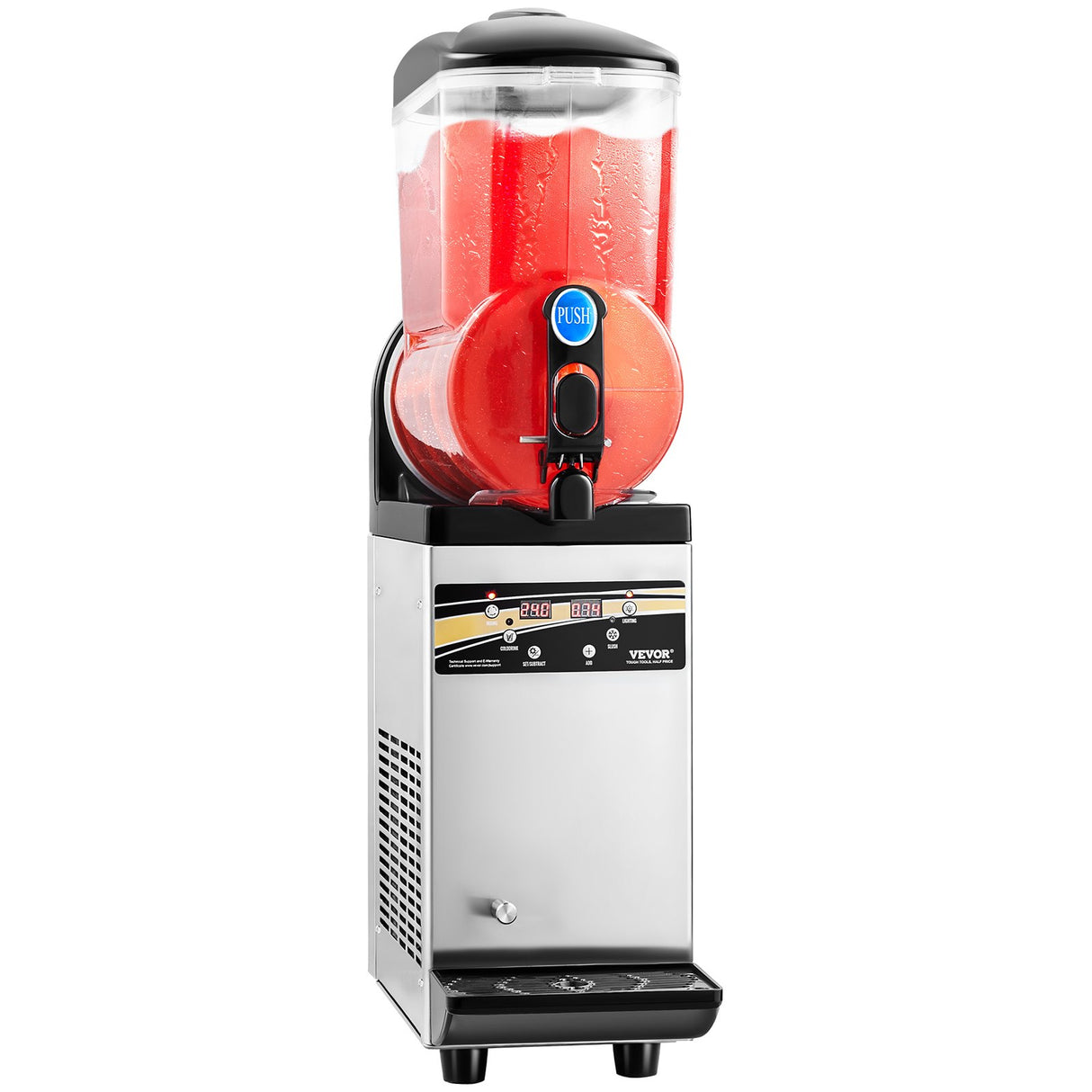Slushy machine on a cafe counter serving frozen drinks