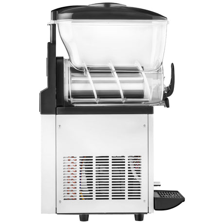 Side ventilation panel and rubber feet on the slushy machine