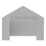 Dimension diagram of the 3.6 x 6 m carport side wall canopy cover