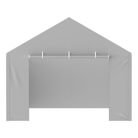 Dimension diagram of the 3.6 x 6 m carport side wall canopy cover