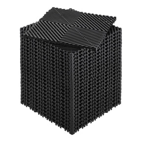 Klausen black polypropylene interlocking drainage floor mat tiles