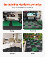 Klausen Interlocking Drainage Floor Mat, 31x31cm, PP, Black, 24pcs