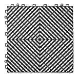 Klausen Interlocking Drainage Floor Mat, 31x31cm, PP, Black, 24pcs