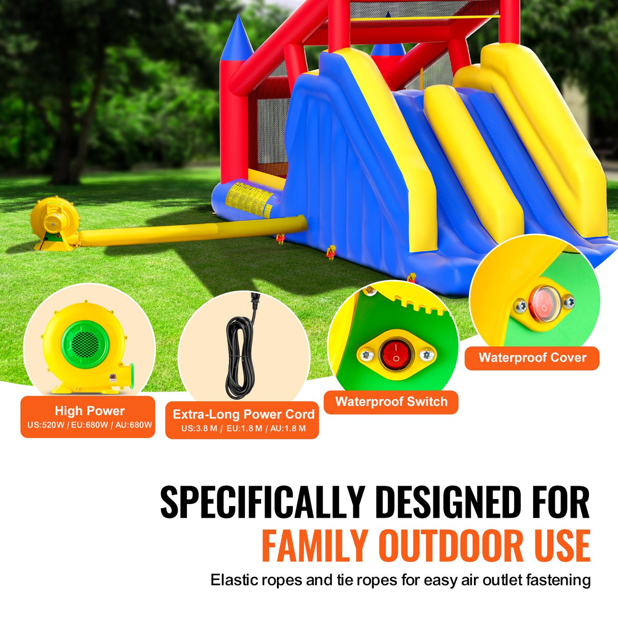 Bounce house dimensions diagram
