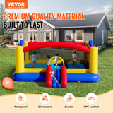 Bounce house front view with safety net