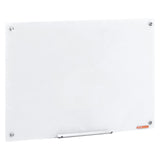Dimension diagram showing the 36 x 24 inch glass whiteboard size