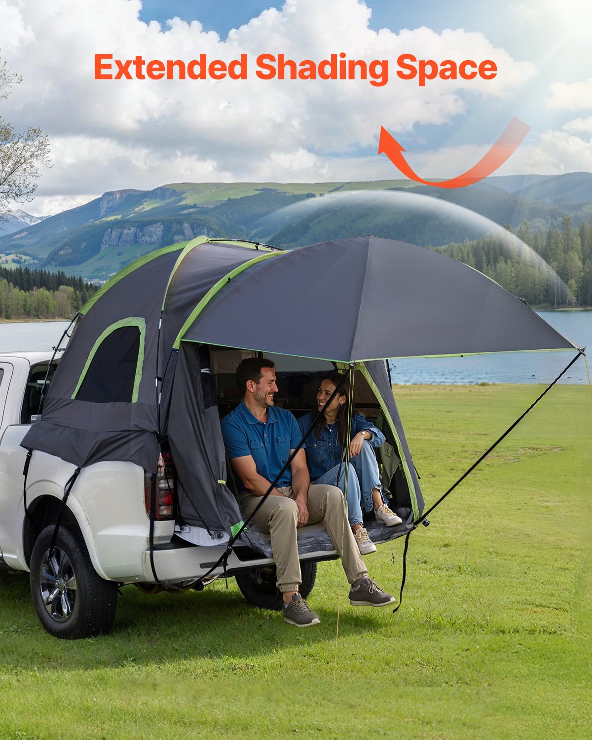 Ricken Pickup Truck Bed Tent, 8.0 to 8.2ft, 2 to 3 Person