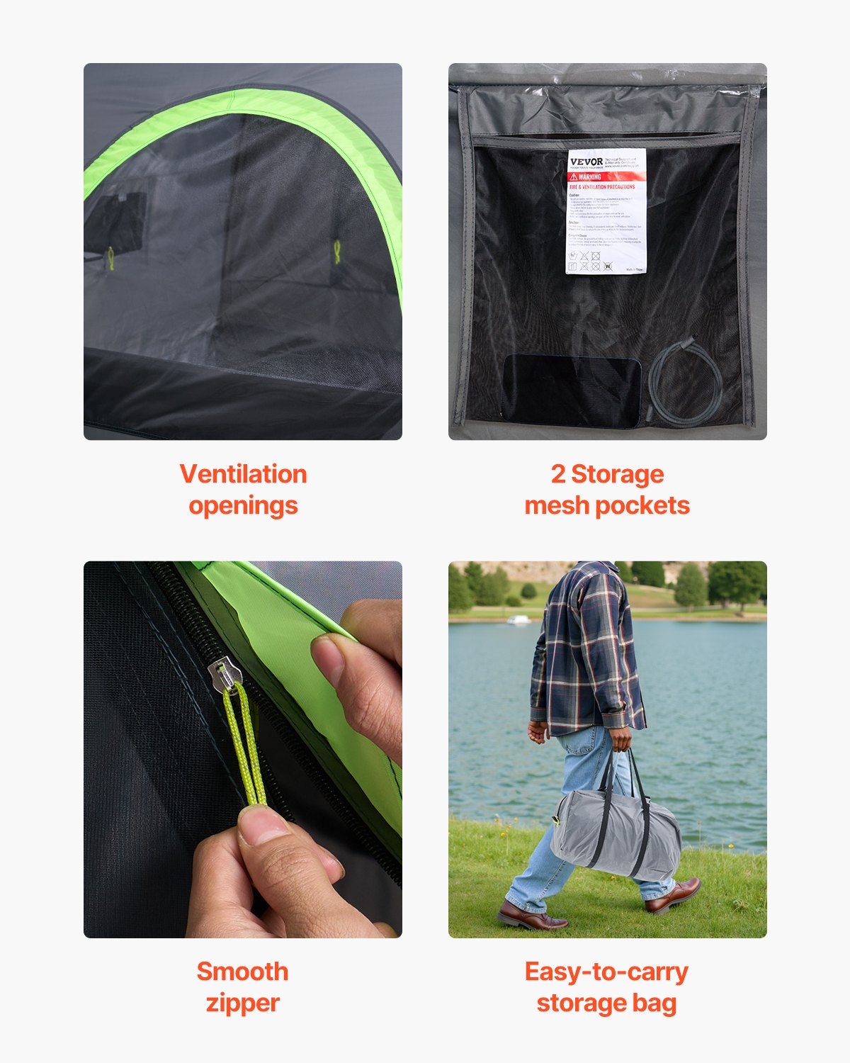 Truck Bed Tent, 5.5-6ft, Waterproof PU2000, 2-3 Person, Camping