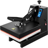 Side profile of the 38 x 38 cm clamshell heat press machine