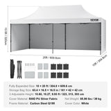 Rain running off the coated white canopy fabric