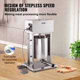 10 L stainless steel barrel of the electric sausage stuffer