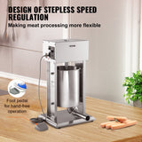 15 L stainless steel barrel of the electric sausage stuffer