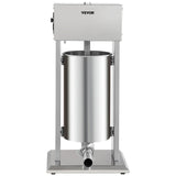 Side profile of the large capacity stainless steel sausage stuffer