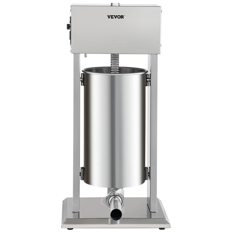 Side profile of the large capacity stainless steel sausage stuffer