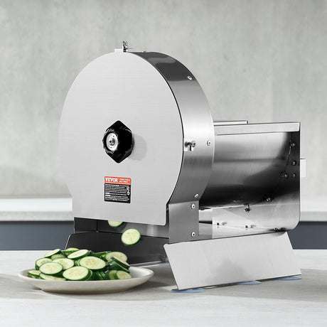 Evenly sliced potatoes produced by the electric slicer