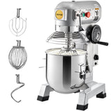 Commercial stand mixer with 16.5 L stainless steel bowl and safety shield