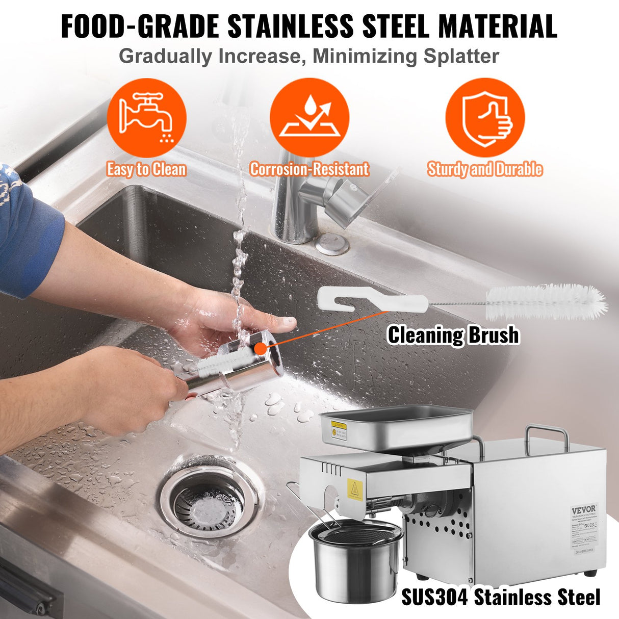 Stainless steel filter supplied with the seed oil extractor