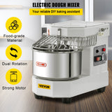 Front view of the 450 W dough mixer showing timer knob and power indicator