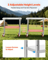 Port Douglas Stainless Steel Work Table, Silver