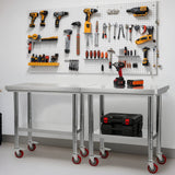 Port Douglas Stainless Steel Work Table, Silver