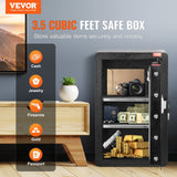 Garda Safe Box, 3.5 cu.ft, Single Door, Key and Digital Lock