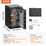 Garda Safe Box, 3.5 cu.ft, Single Door, Key and Digital Lock