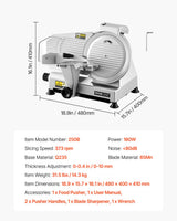 Non slip feet on the base of the 250 mm electric slicer