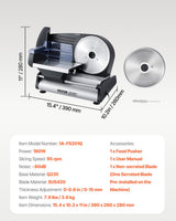 Meat slicer with blade and food rack removed for cleaning