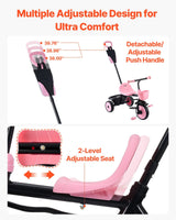 Toddler Tricycle and Stroller with Parent Push Handle - view 4