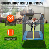 Tanby Mini Trampoline with Enclosure and Gymnastics Bar, 6ft