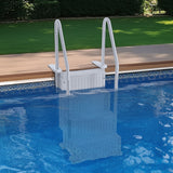 Caldas Pool Ladder, 4 Step Dual Handrail, Grey