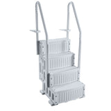 Caldas Pool Ladder, 4 Step Dual Handrail, Grey