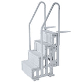 Caldas Pool Ladder, 4 Step Dual Handrail, Grey