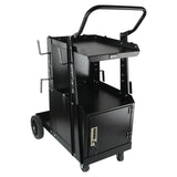 2 Tier Welding Cart with Lockable Cabinet 265lb