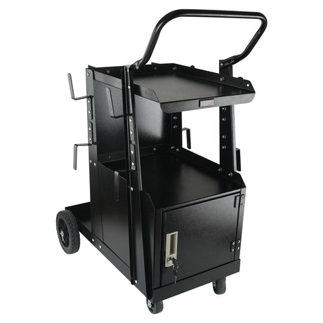 2 Tier Welding Cart with Lockable Cabinet 265lb