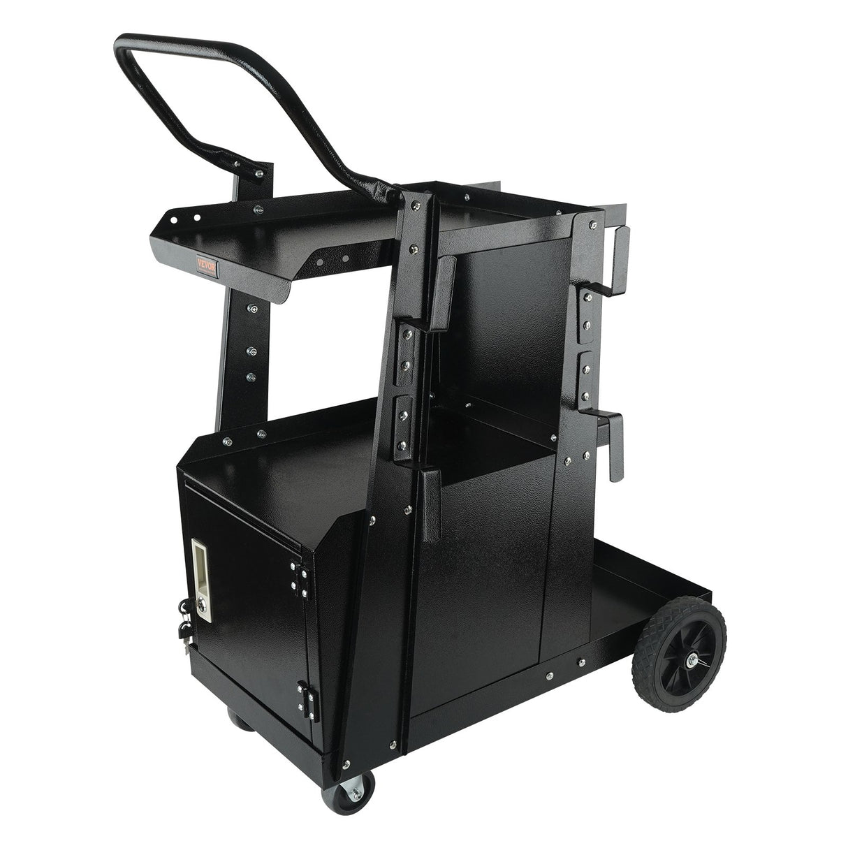 2 Tier Welding Cart with Lockable Cabinet 265lb