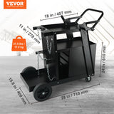 Welding Trolley Cart 2 Tier 4 Drawer With Gas Bottle Storage