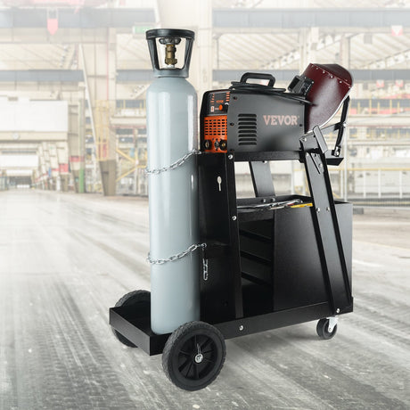 Welding Trolley Cart 2 Tier 4 Drawer With Gas Bottle Storage