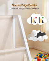 Kids Bookshelf with Sling Book Rack and Storage Bag, 3 Tier