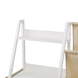 Kids Bookshelf with Sling Book Rack and Storage Bag, 3 Tier