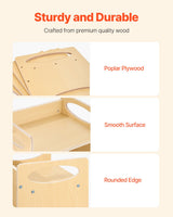 Montessori Weaning Table and Chair Set, Adjustable Height, Natural