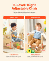 Montessori Weaning Table and Chair Set, Adjustable Height, Natural