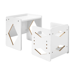 Montessori Weaning Table and Chair Set, White - view 1
