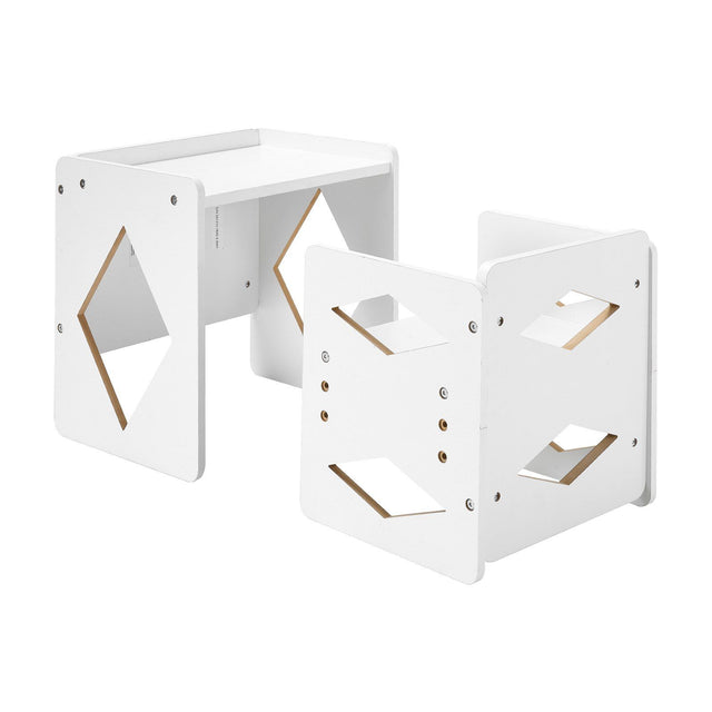 Montessori Weaning Table and Chair Set, White - view 1