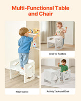 Montessori Weaning Table and Chair Set, White - view 6